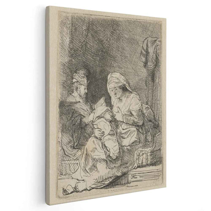 The holy family (1632) by Rembrandt