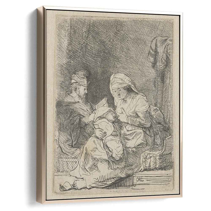 The holy family (1632) by Rembrandt