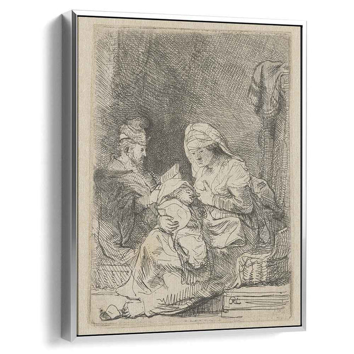 The holy family (1632) by Rembrandt