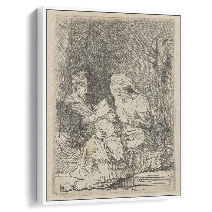 The holy family (1632) by Rembrandt