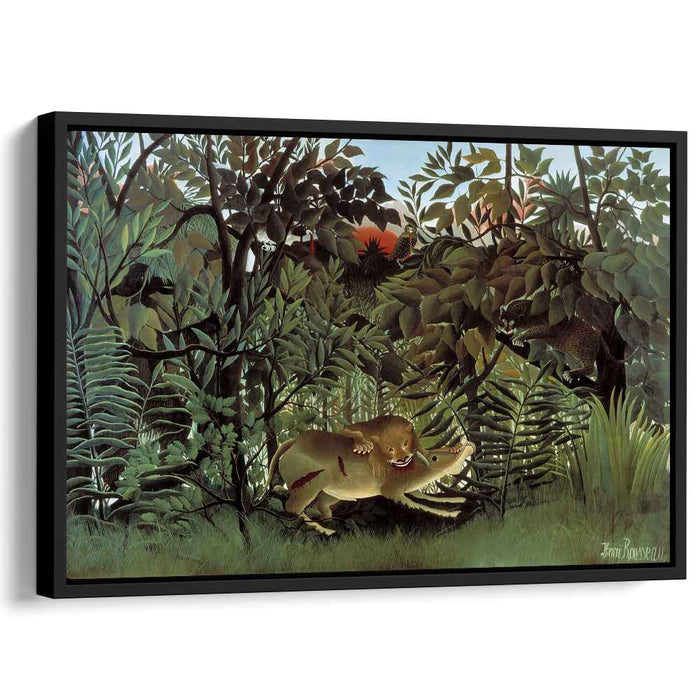 The Hungry Lion Throws Itself on the Antelope (1905) by Henri Rousseau