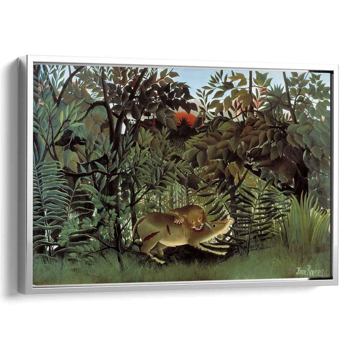 The Hungry Lion Throws Itself on the Antelope (1905) by Henri Rousseau