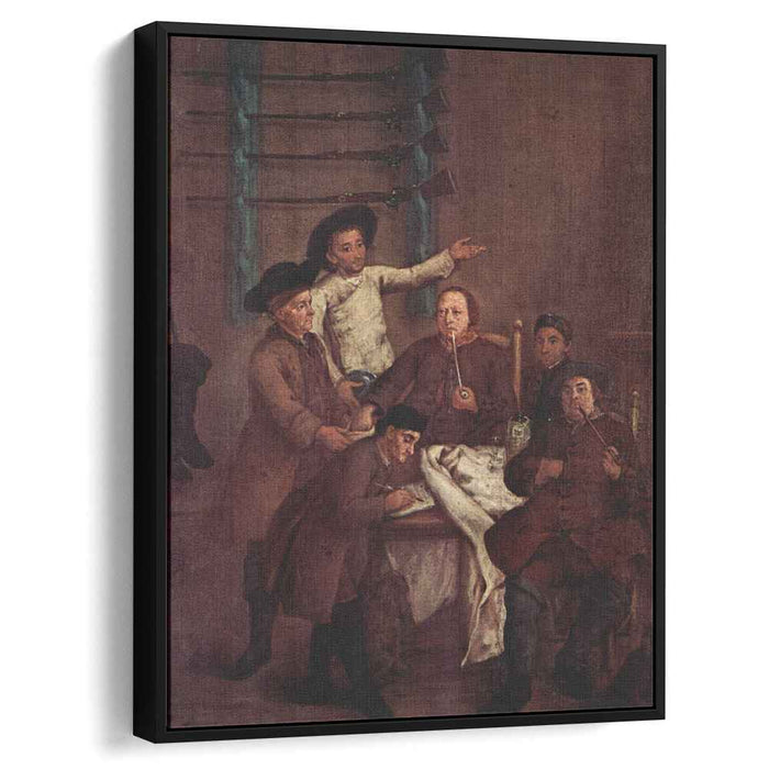 The Hunters Drawing Numbers by Pietro Longhi