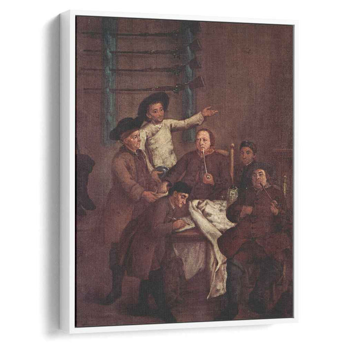 The Hunters Drawing Numbers by Pietro Longhi