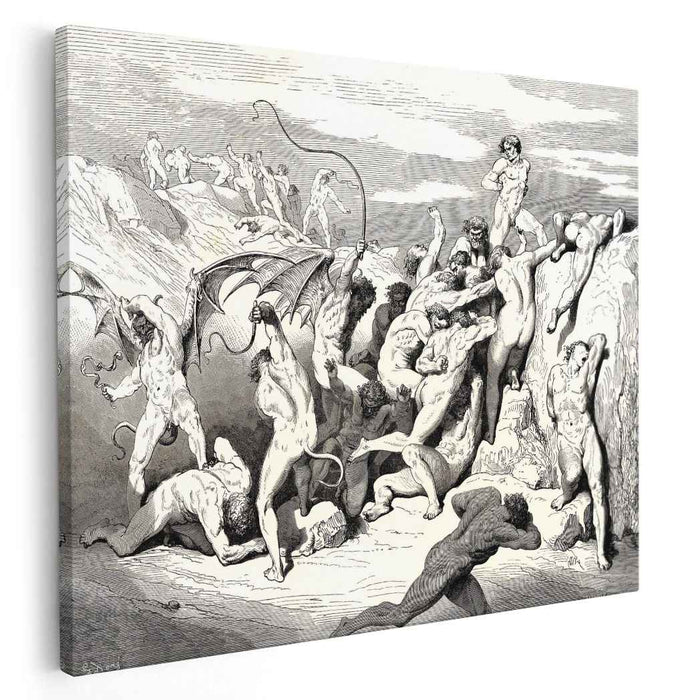 The Inferno, Canto 18 by Gustave Dore