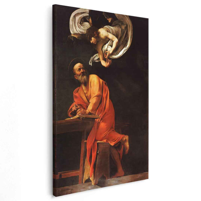 Inspiration of Saint Matthew (1602) by Caravaggio