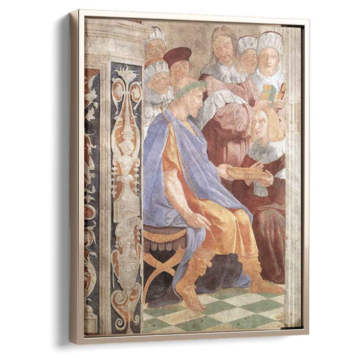 Justinian Presenting the Pandects to Trebonianus (Stanza della Segnatura) (1511) by Raphael