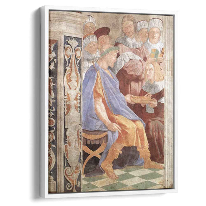 Justinian Presenting the Pandects to Trebonianus (Stanza della Segnatura) (1511) by Raphael