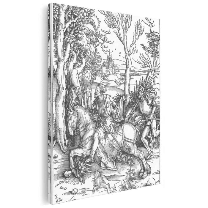 The Knight and the Landsknecht (1497) by Albrecht Durer