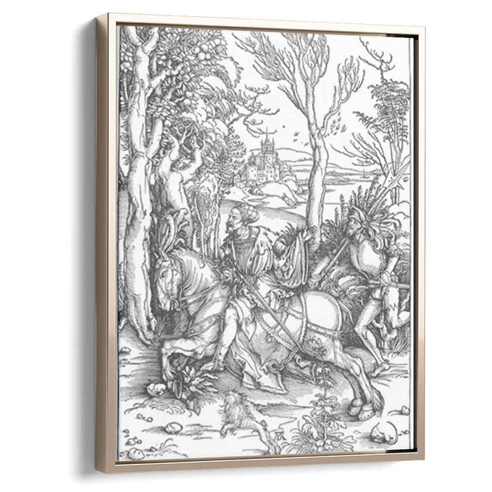 The Knight and the Landsknecht (1497) by Albrecht Durer