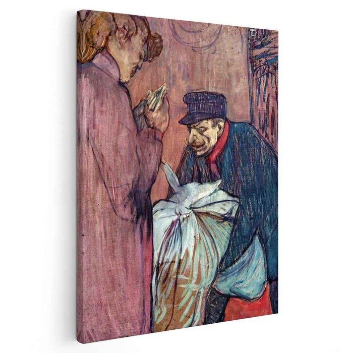 The Laundryman Calling at the Brothal (1894) by Henri de Toulouse-Lautrec