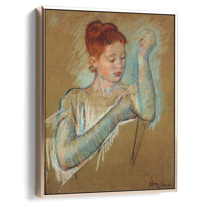 The Long Gloves (1889) by Mary Cassatt