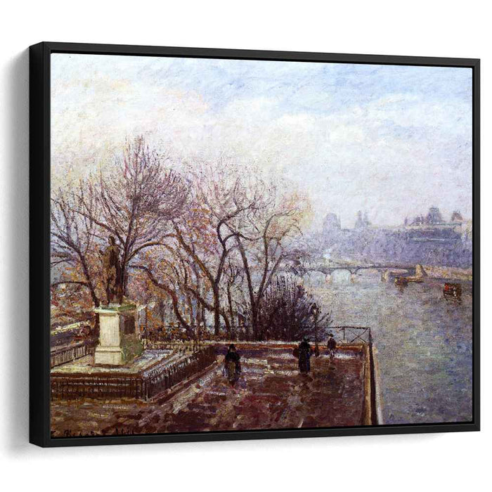 The Louvre, Morning, Mist by Camille Pissarro