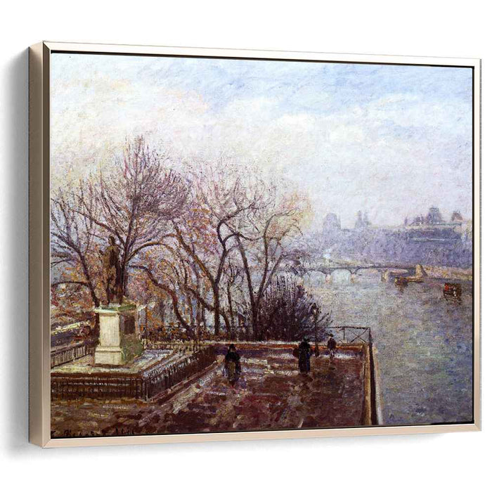The Louvre, Morning, Mist by Camille Pissarro