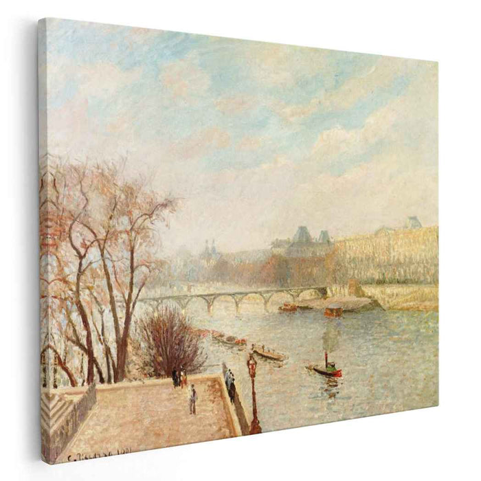 The Louvre, Winter Sunlight, Morning, 2nd Version by Camille Pissarro