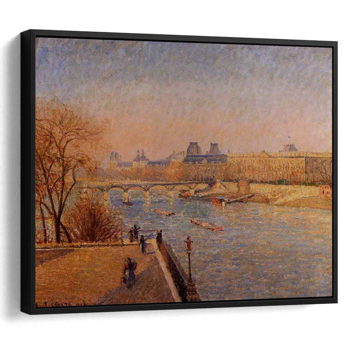 The Louvre, Winter Sunshine, Morning by Camille Pissarro