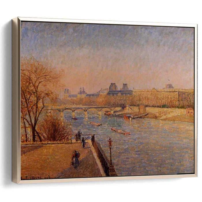 The Louvre, Winter Sunshine, Morning by Camille Pissarro