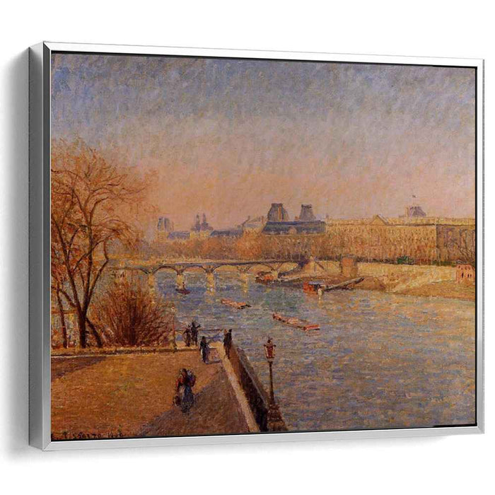 The Louvre, Winter Sunshine, Morning by Camille Pissarro