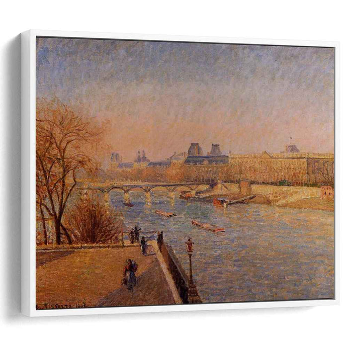 The Louvre, Winter Sunshine, Morning by Camille Pissarro