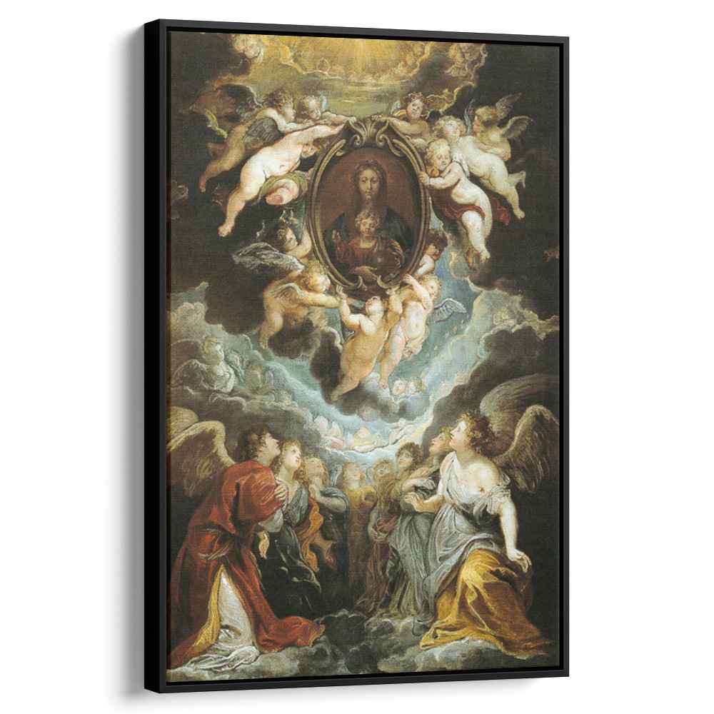 The Madonna della Vallicella Adored by Seraphim and Cherubim (1608) by Peter Paul Rubens12" x 18" / Gold Frame