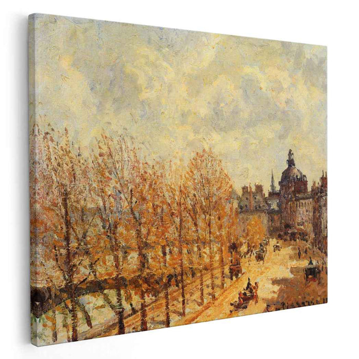 The Malaquais Quay in the Morning, Sunny Weather by Camille Pissarro