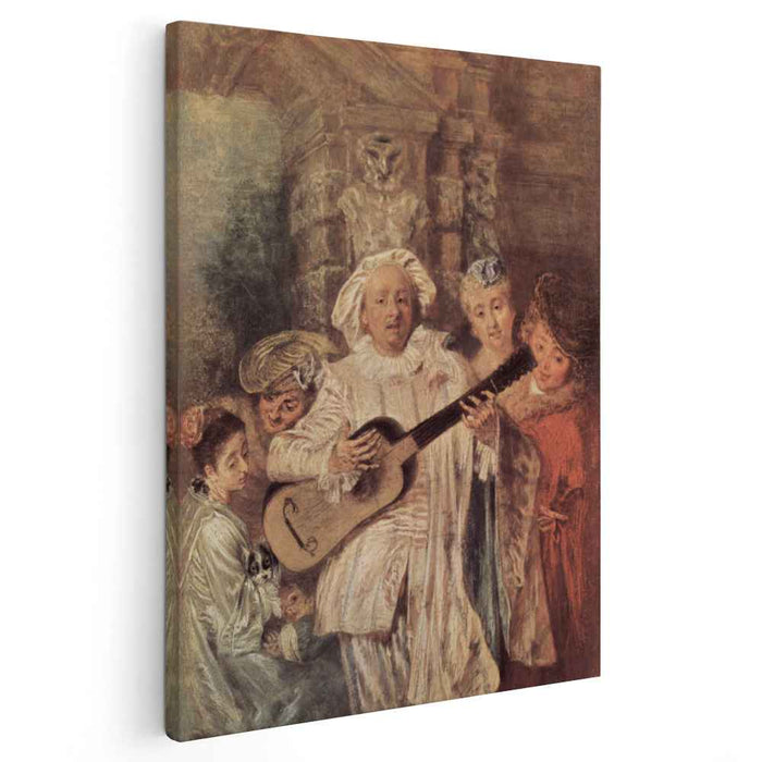 The Mezzetin's Family (1717) by Antoine Watteau