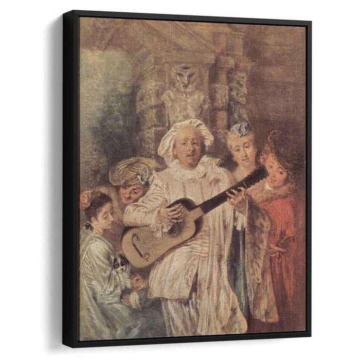 The Mezzetin's Family (1717) by Antoine Watteau