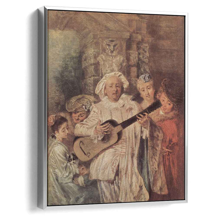 The Mezzetin's Family (1717) by Antoine Watteau