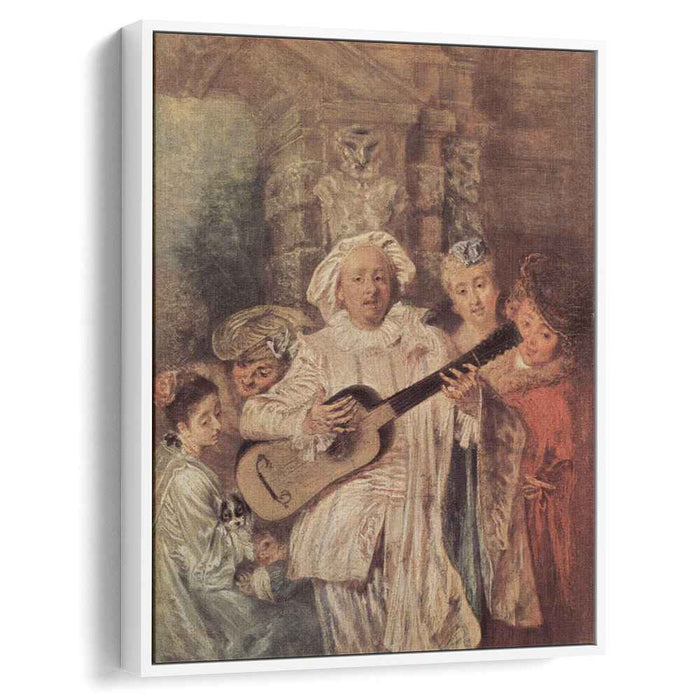 The Mezzetin's Family (1717) by Antoine Watteau