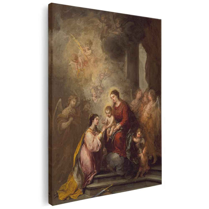 The Mystic Marriage of Saint Catherine (1682) by Bartolome Esteban Murillo