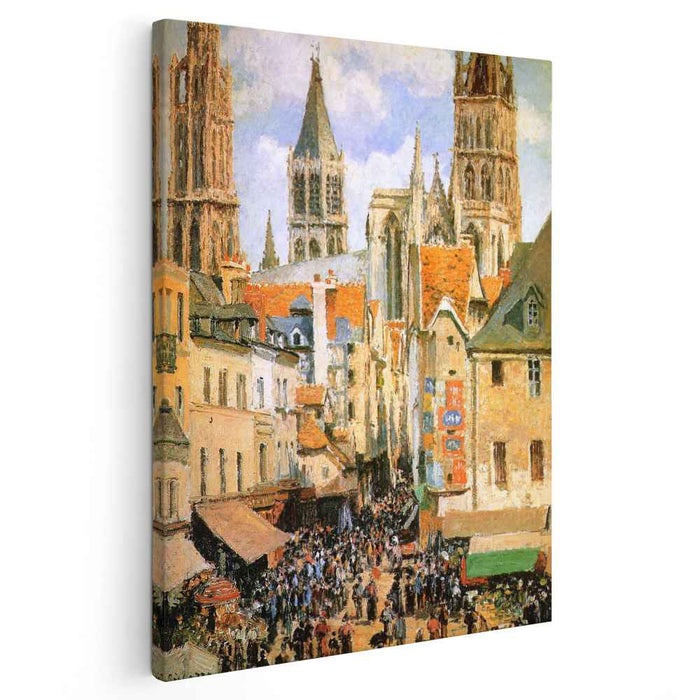 The old market at Rouen by Camille Pissarro