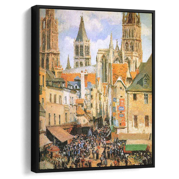 The old market at Rouen by Camille Pissarro