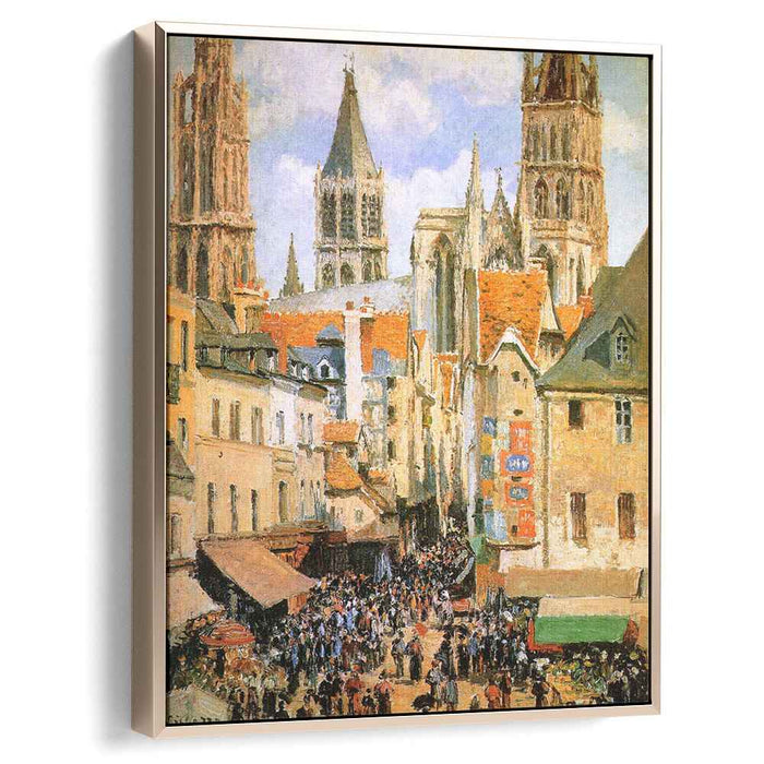 The old market at Rouen by Camille Pissarro