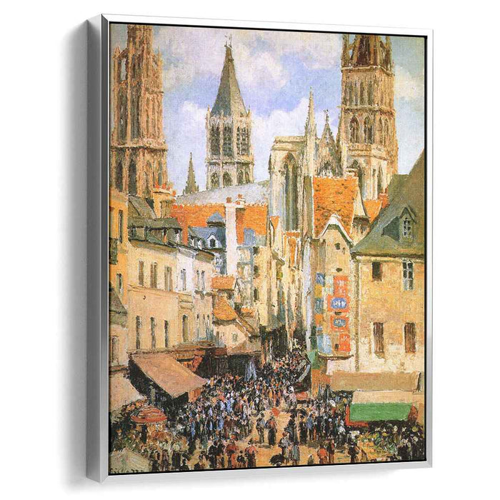 The old market at Rouen by Camille Pissarro