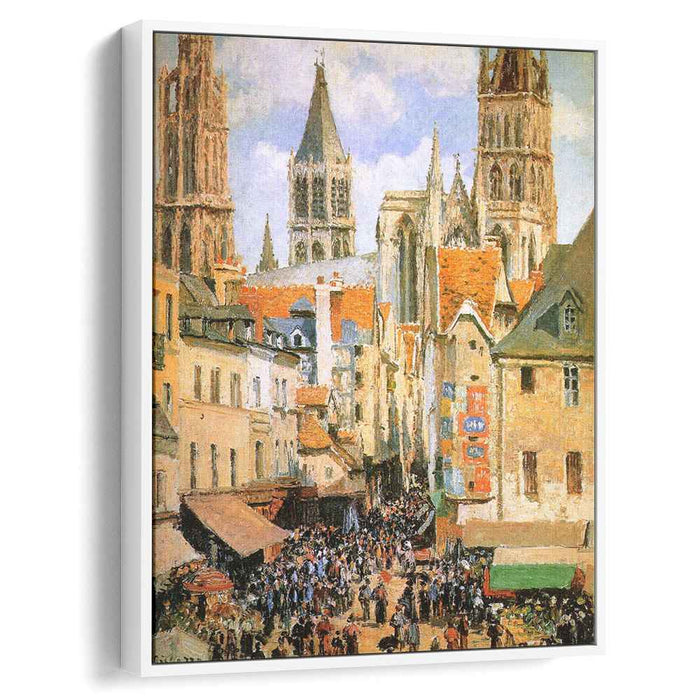 The old market at Rouen by Camille Pissarro