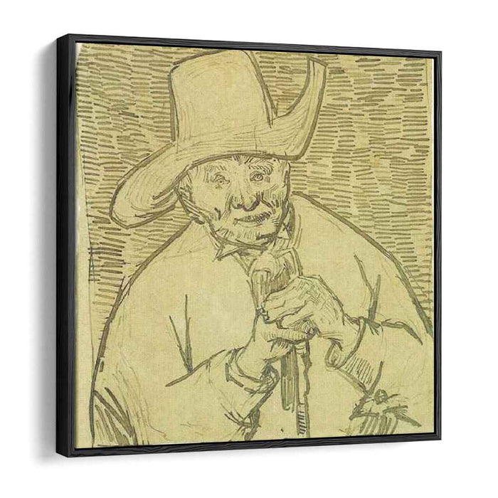 The Old Peasant Patience Escalier with Walking Stick, Half-Figure (1888) by Vincent van Gogh