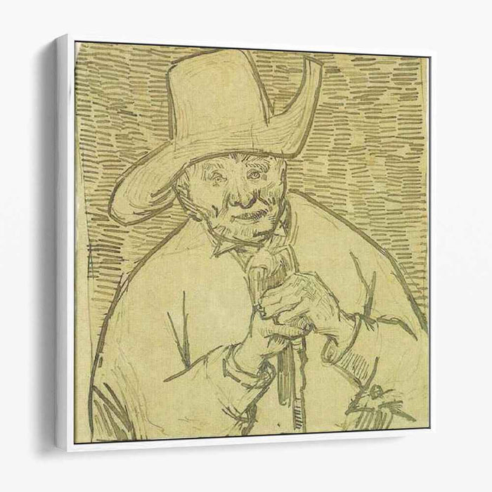 The Old Peasant Patience Escalier with Walking Stick, Half-Figure (1888) by Vincent van Gogh