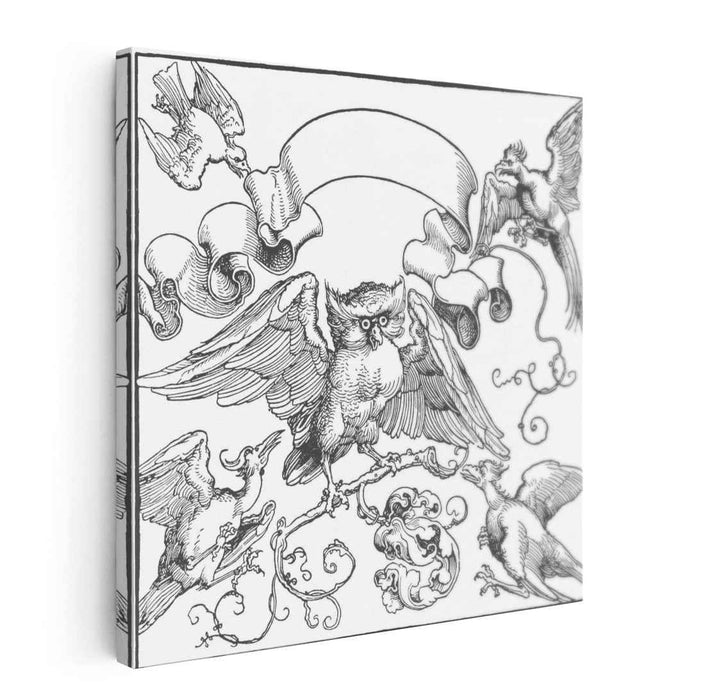 The owl in fight with other birds (1516) by Albrecht Durer