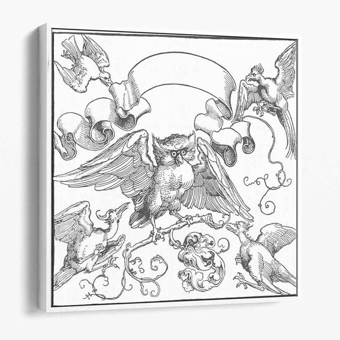 The owl in fight with other birds (1516) by Albrecht Durer