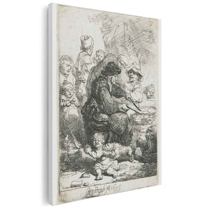 The pancake woman (1635) by Rembrandt