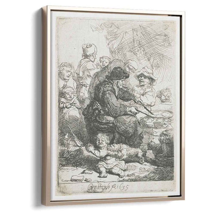 The pancake woman (1635) by Rembrandt