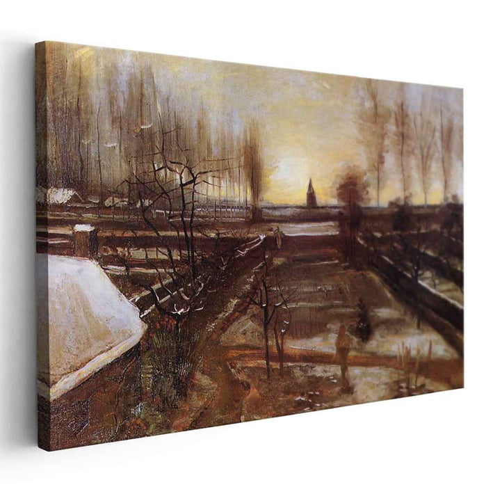 The Parsonage Garden at Nuenen in the Snow (1885) by Vincent van Gogh