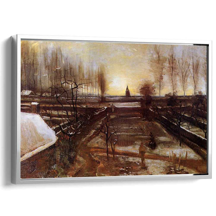 The Parsonage Garden at Nuenen in the Snow (1885) by Vincent van Gogh