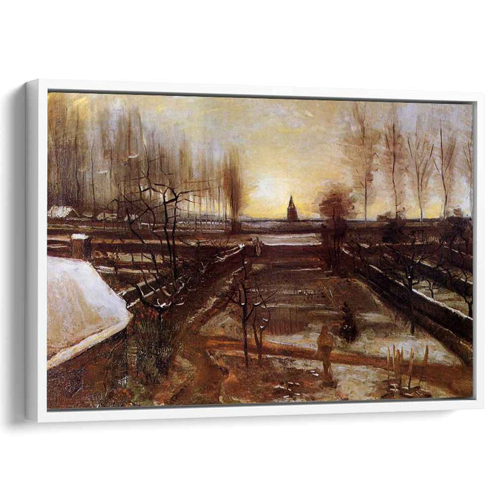 The Parsonage Garden at Nuenen in the Snow (1885) by Vincent van Gogh