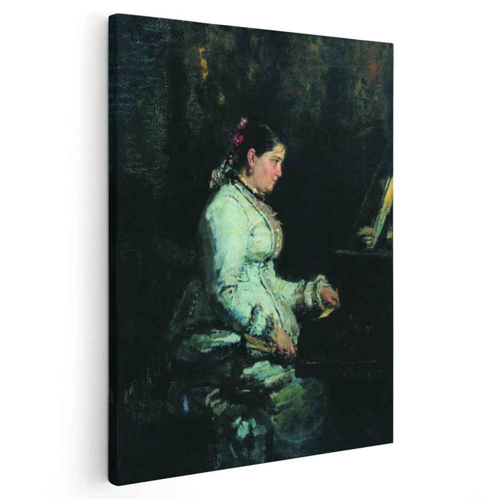 The piano. Portrait of S.V. Tarnovskaya (1880) by Ilya Repin