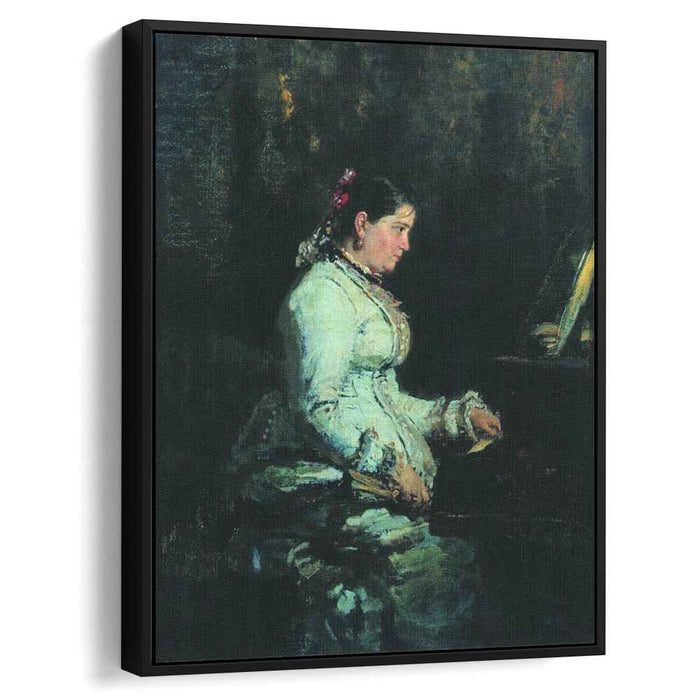 The piano. Portrait of S.V. Tarnovskaya (1880) by Ilya Repin