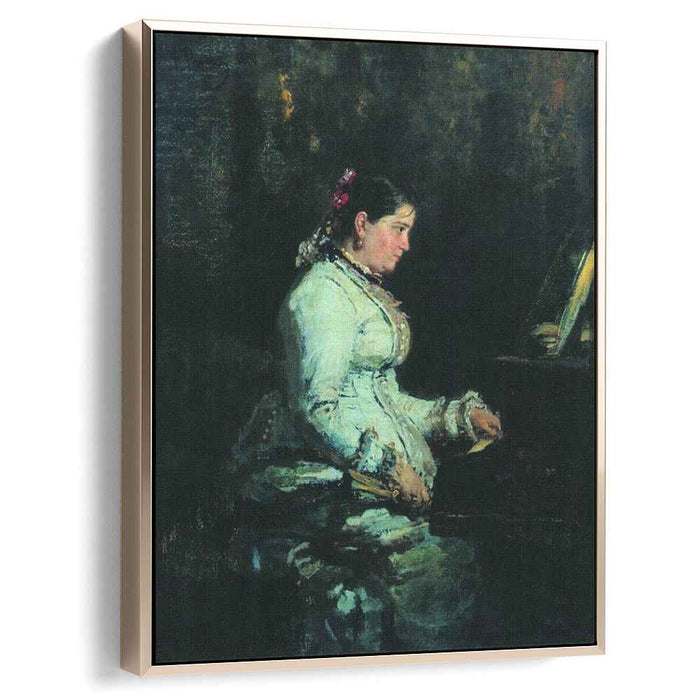 The piano. Portrait of S.V. Tarnovskaya (1880) by Ilya Repin
