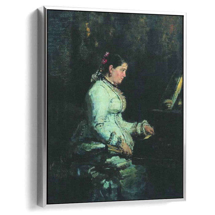 The piano. Portrait of S.V. Tarnovskaya (1880) by Ilya Repin