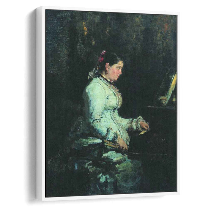 The piano. Portrait of S.V. Tarnovskaya (1880) by Ilya Repin