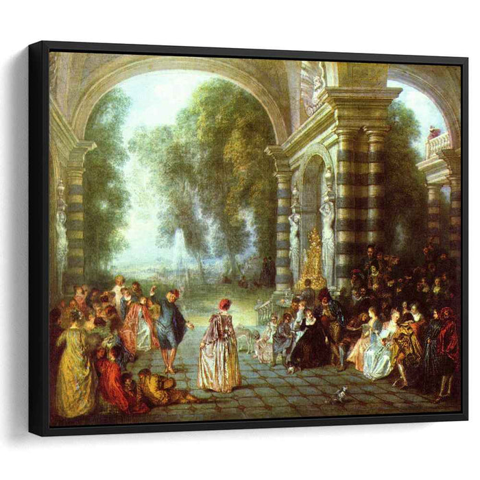 The pleasures of the ball (1714) by Antoine Watteau